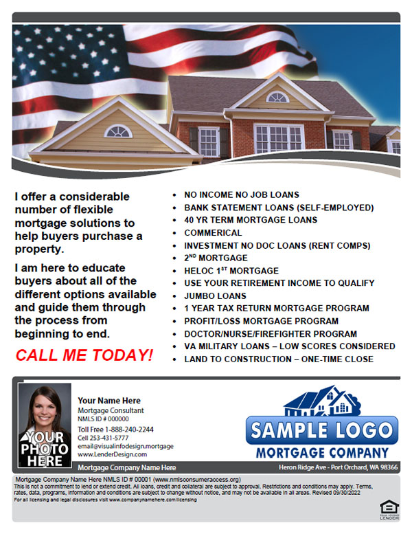 Customizable Mortgage Marketing Flyers