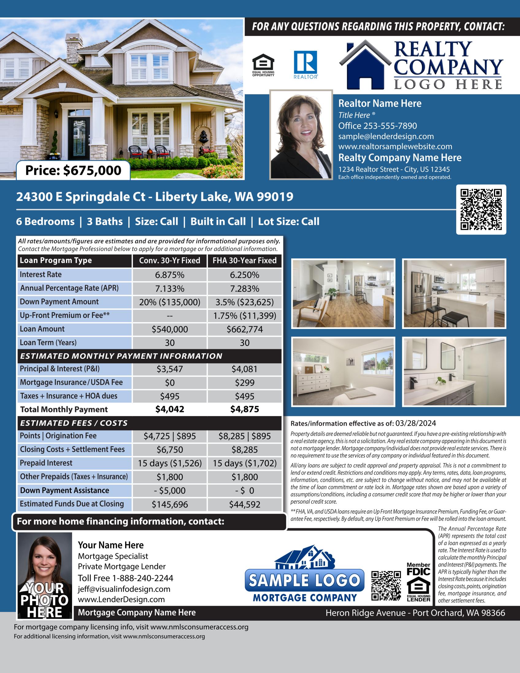 Mortgage Open House Flyer - Financing Options