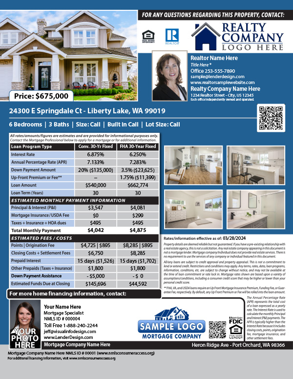 Mortgage Open House Flyer